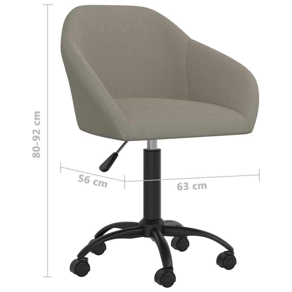 VidaXL Chaise pivotante à manger velours  