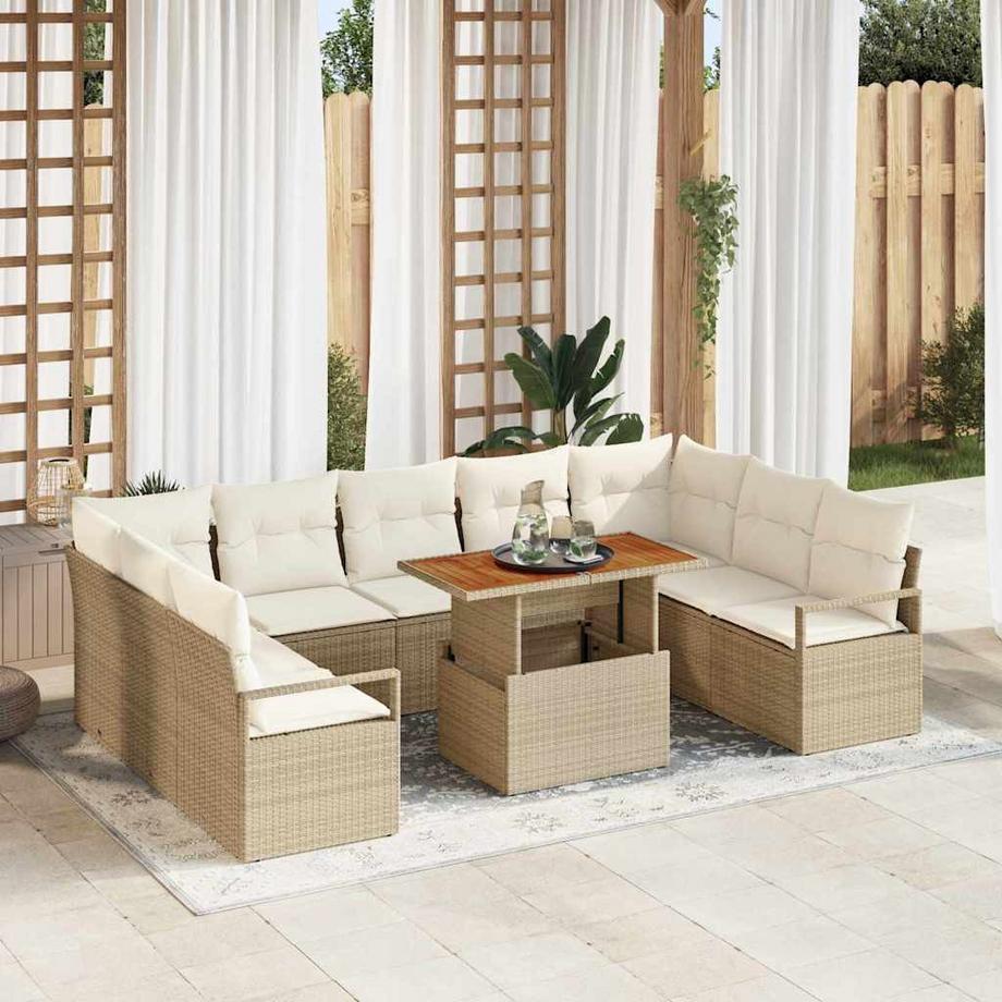 VidaXL Set Divano da Giardino Polyrattan  