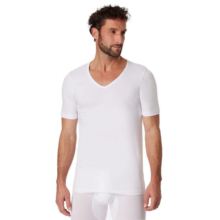 Schiesser Comfort Fit V-Ausschnitt T-Shirt 4er Pack  
