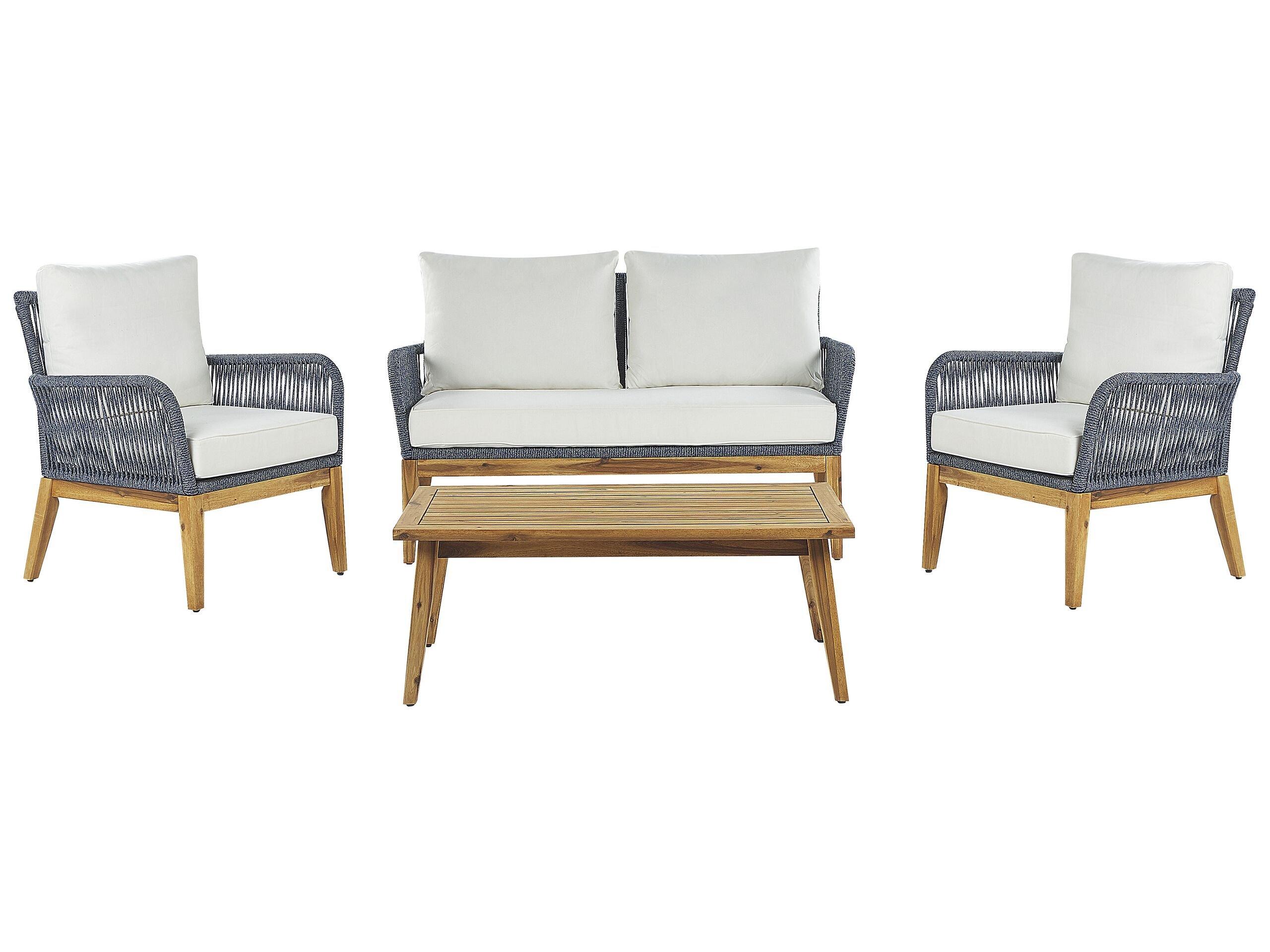 Image of Lounge Set mit Tisch aus Akazienholz Modern MERANO Lounge Set mit Tisch aus Akazienholz Modern MERANO