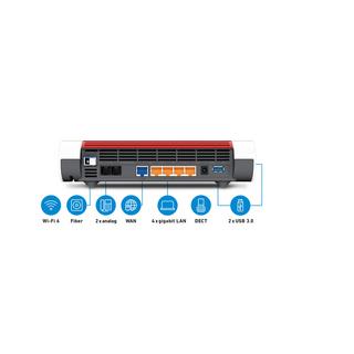 AVM  FRITZ!Box FRITZBox 5590 Fiber XGS-PON WLAN-Router Gigabit Ethernet Dual-Band (2,4 GHz/5 GHz) Weiß 