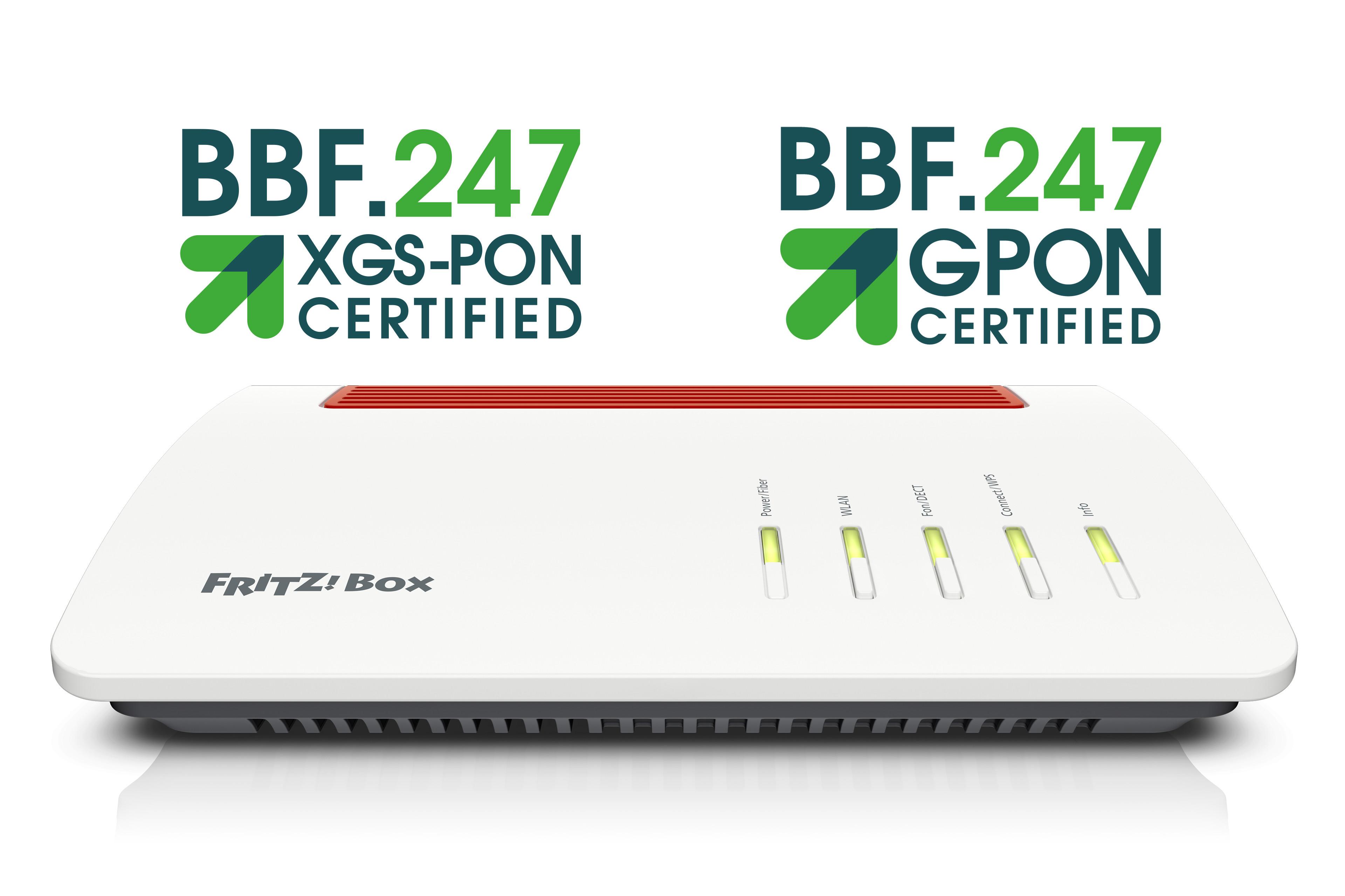 AVM  FRITZ!Box FRITZBox 5590 Fiber XGS-PON routeur sans fil Gigabit Ethernet Bi-bande (2,4 GHz / 5 GHz) Blanc 