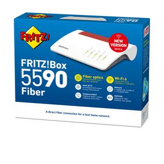 AVM  FRITZ!Box FRITZBox 5590 Fiber XGS-PON routeur sans fil Gigabit Ethernet Bi-bande (2,4 GHz / 5 GHz) Blanc 