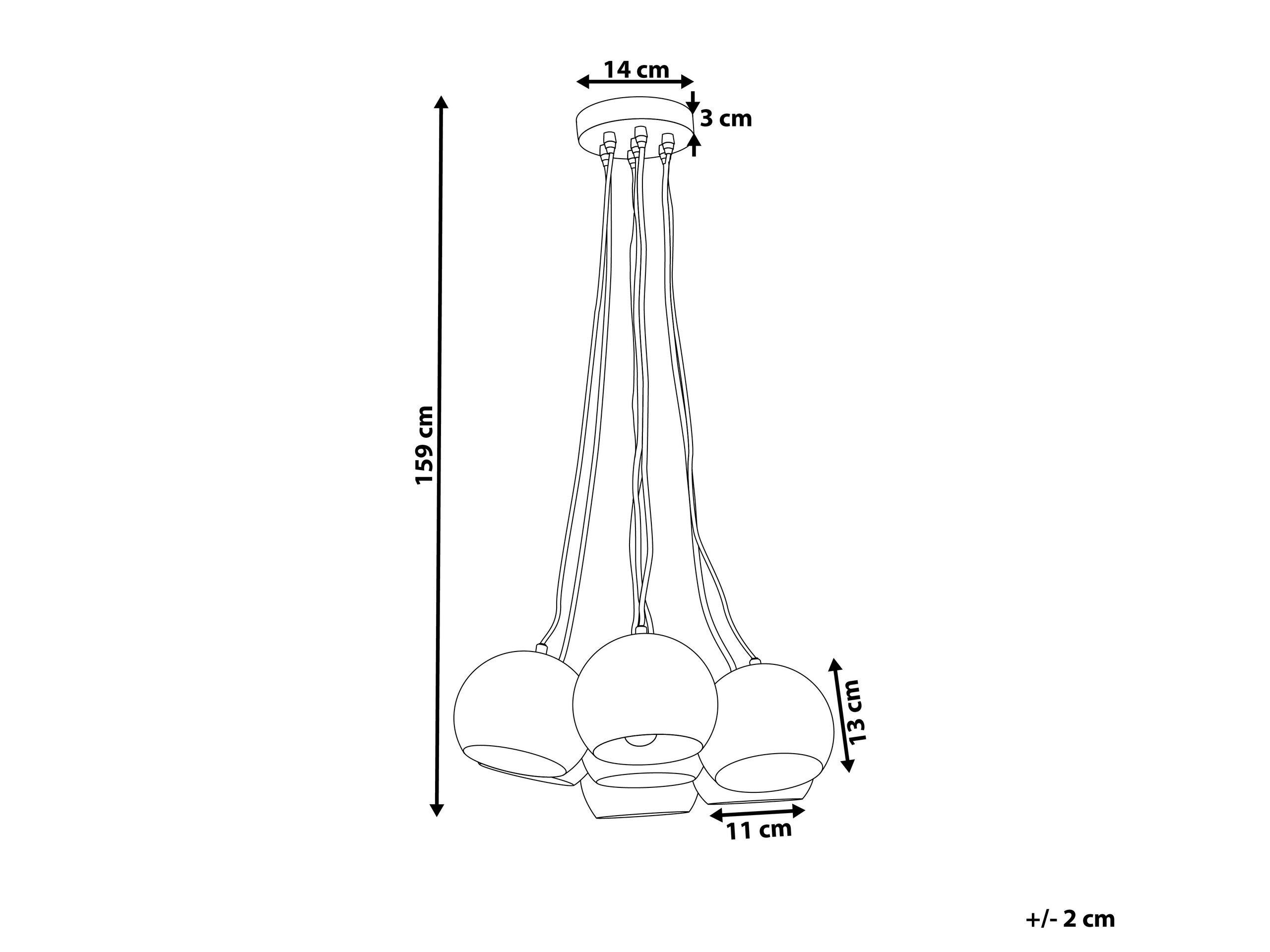 Beliani Lampe suspension en Métal Moderne OLZA  