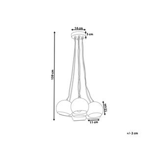 Beliani Lampe suspension en Métal Moderne OLZA  