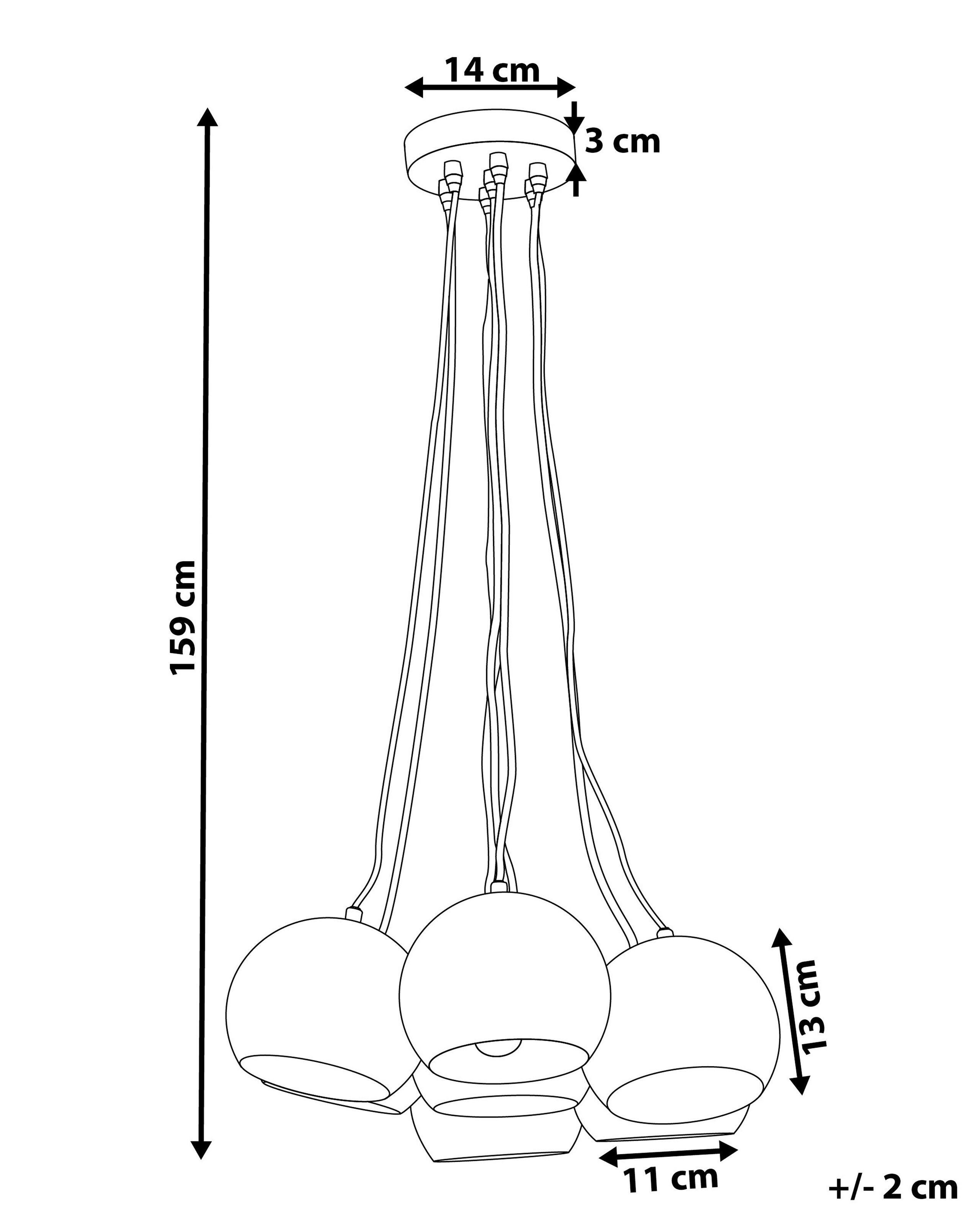 Beliani Lampe suspension en Métal Moderne OLZA  