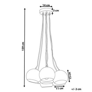 Beliani Lampe suspension en Métal Moderne OLZA  