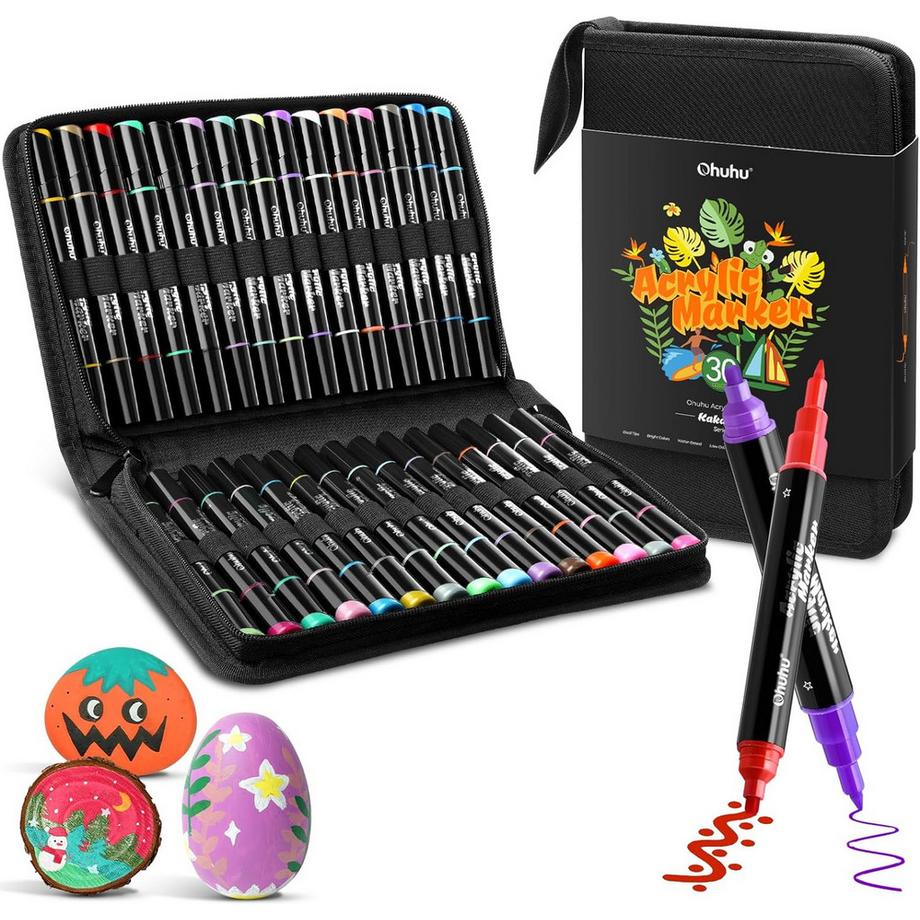 Ohuhu  Acryl-Marker (doppelseitig) - 30 Farben 