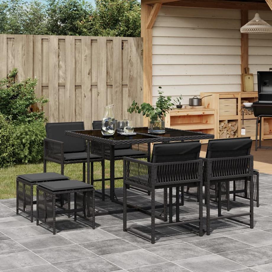 VidaXL set da pranzo da giardino Polirattan  