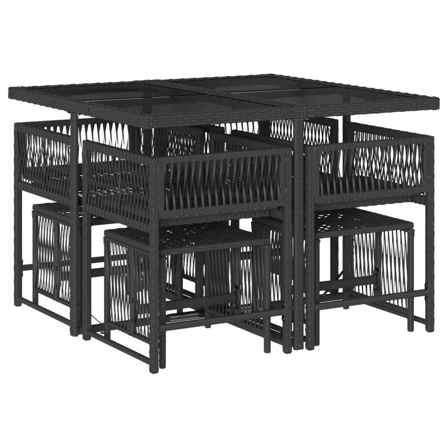 VidaXL set da pranzo da giardino Polirattan  