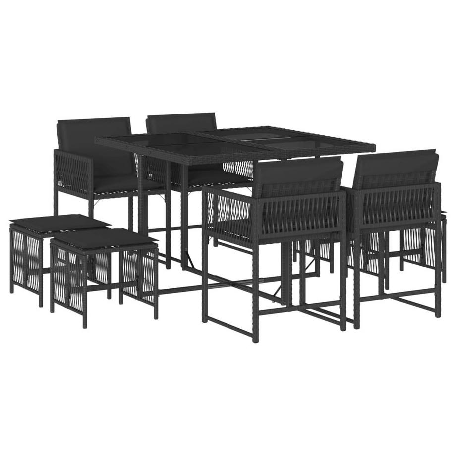 set da pranzo da giardino Polirattan