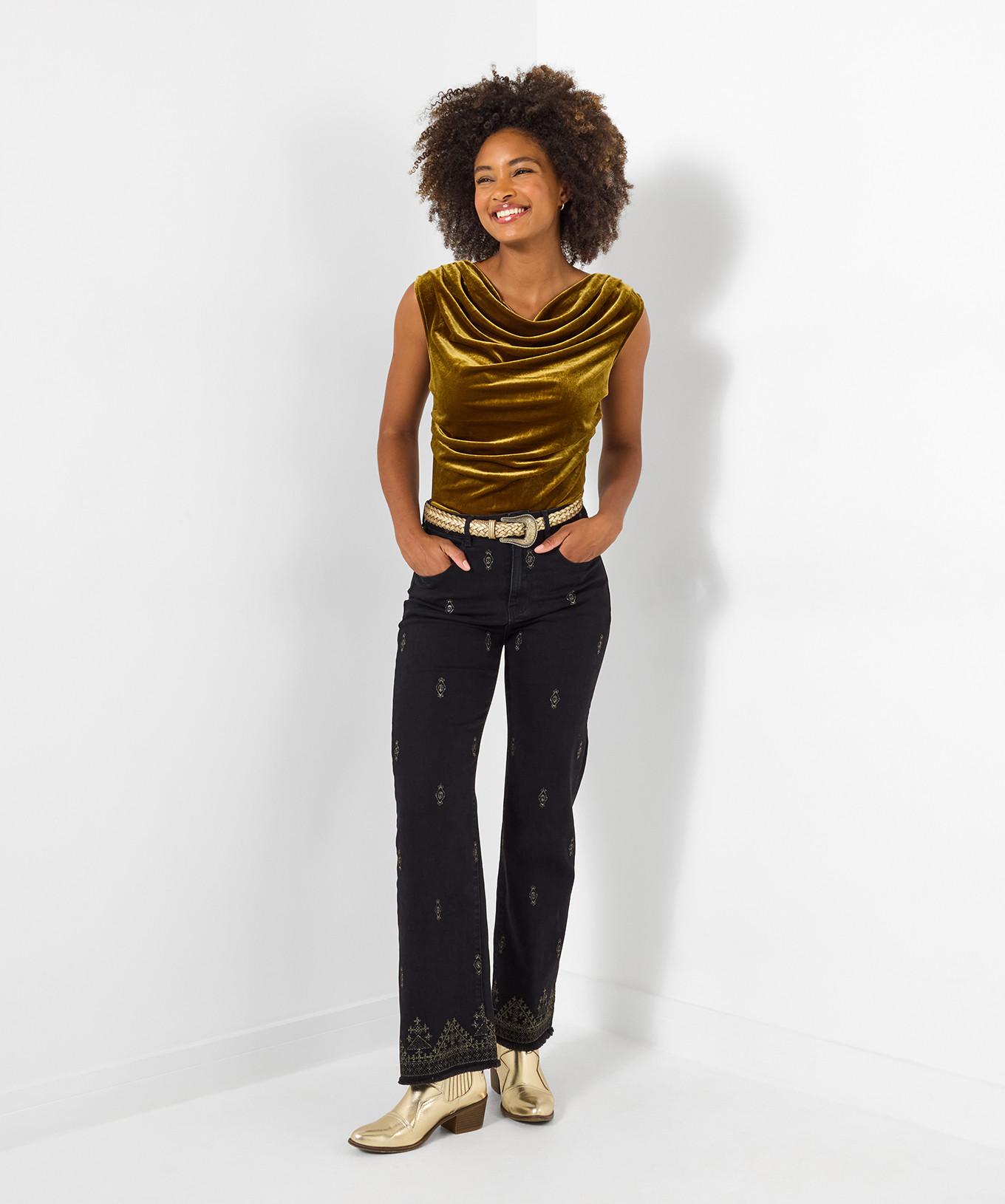 Joe Browns Velours Top Wasserfallausschnitt  