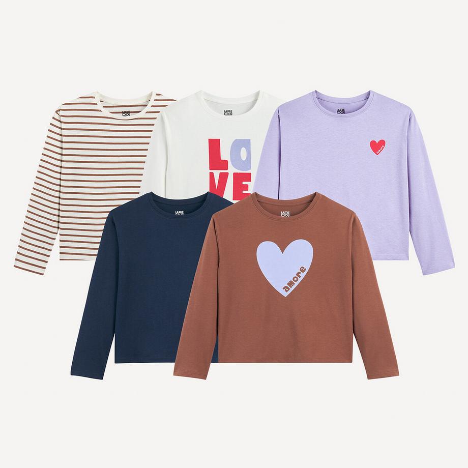 La Redoute Collections  5er-Pack Langarmshirts 
