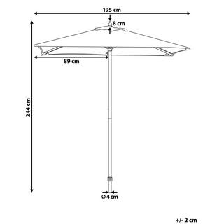 Beliani Marktschirm aus Polyester TOSCANA  