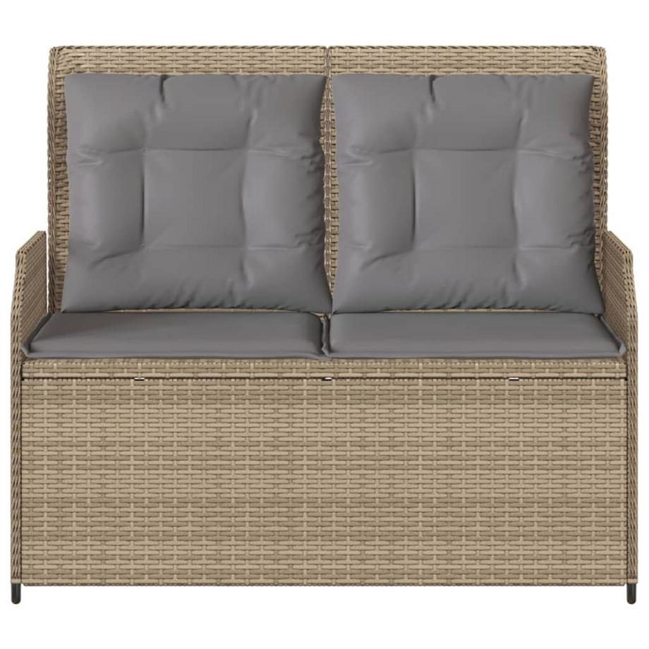 VidaXL Banc de jardin inclinable rotin synthétique  