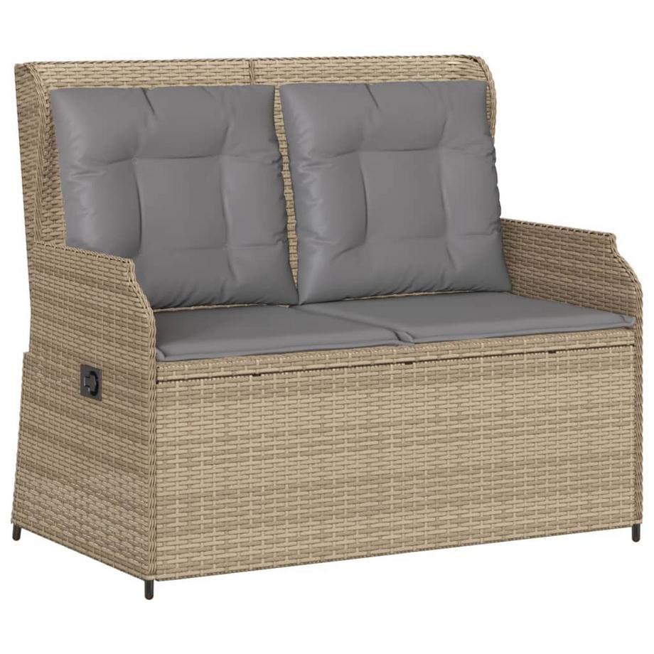Banc de jardin inclinable rotin synthétique