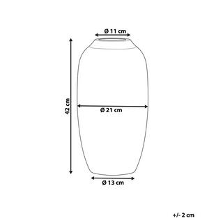 Beliani Vaso decorativo en Terracotta Retrò MILETUS  