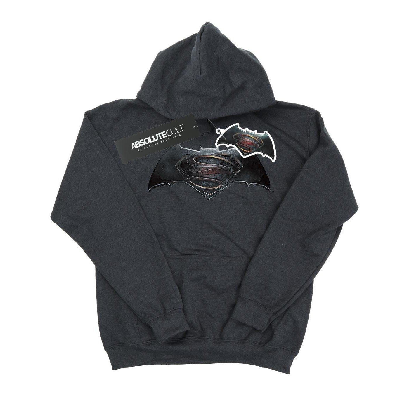 Image of Batman V Superman Logo Kapuzenpullover Damen Taubengrau XS