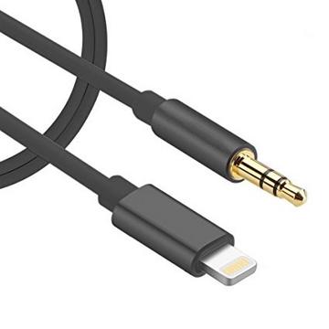 Lightning-auf-Aux-3,5-mm-Audiokabel, 1 m – Schwarz