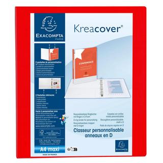 Exacompta Classeur PP personnalisable Kreacover - 4 anneaux en D 25mm - A4 maxi - x 10  