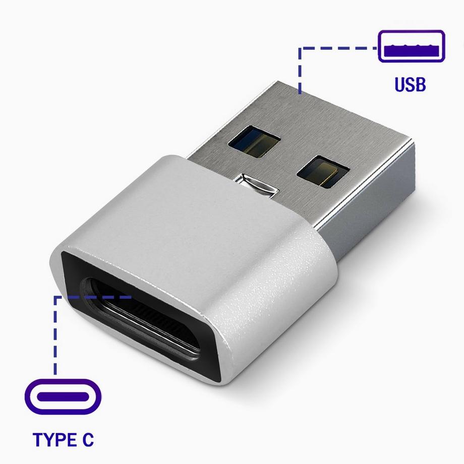 Avizar  Adattatore da USB a USB-C Argento 