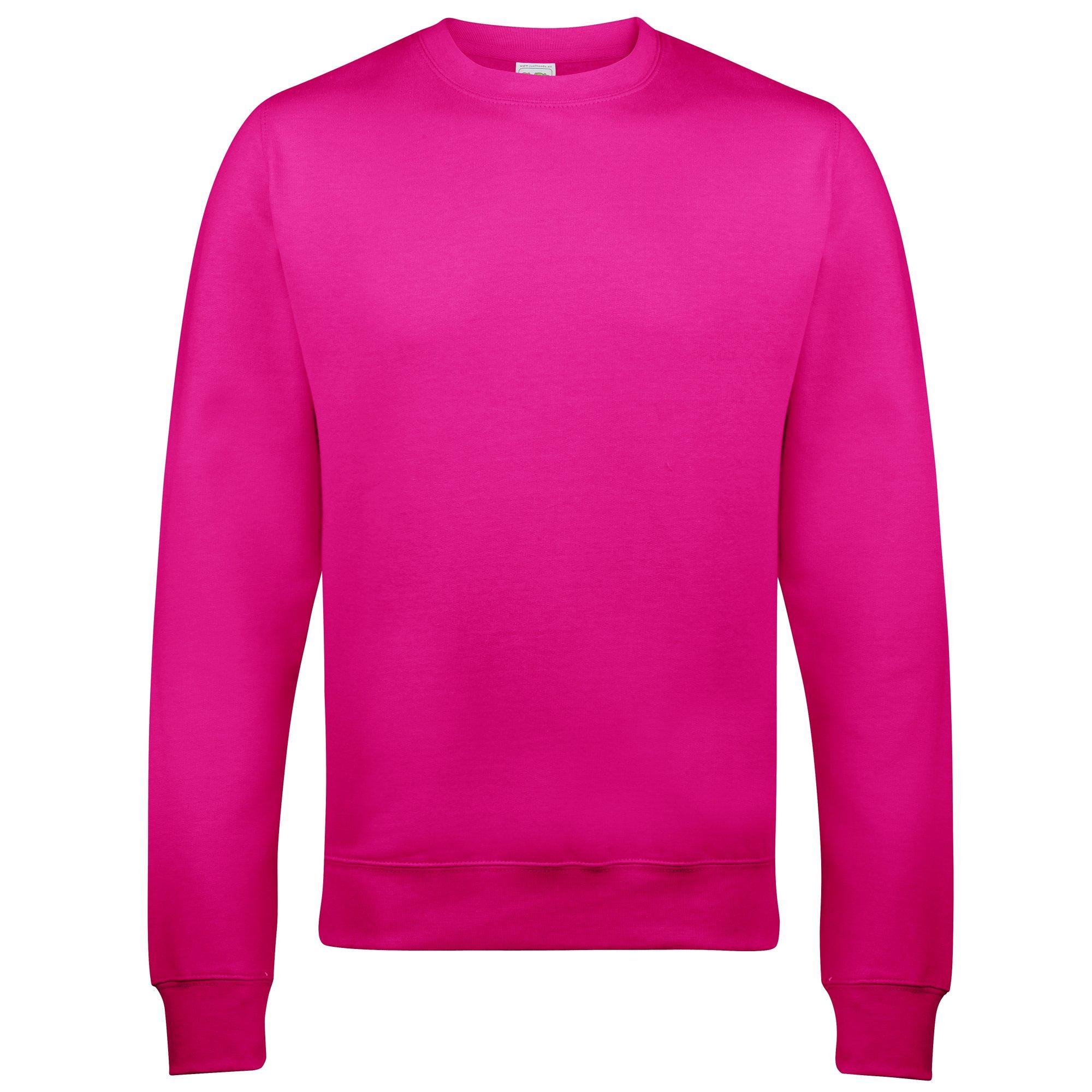 Image of Just Hoods Plain Pullover Mit Rundhalsausschnitt Damen Pink XS