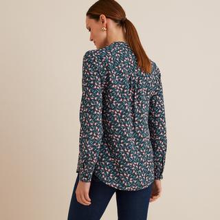 La Redoute Collections  Geblümte Bluse mit langen Ärmeln & V-Ausschnitt 