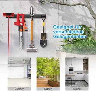 B2X Support mural pour appareils avec 4 crochets doubles Porte-outils de jardin Capacité de charge de 150 kg  