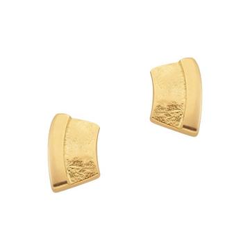 Clous d'oreilles or jaune 750, 8x5mm