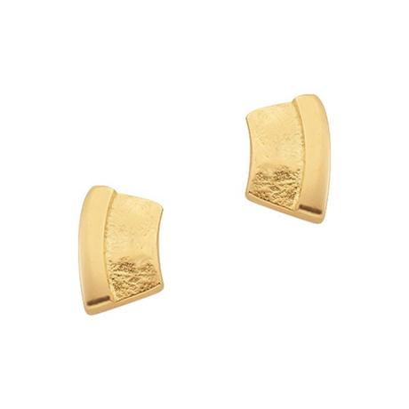 MUAU Schmuck  Clous d'oreilles or jaune 750, 8x5mm 