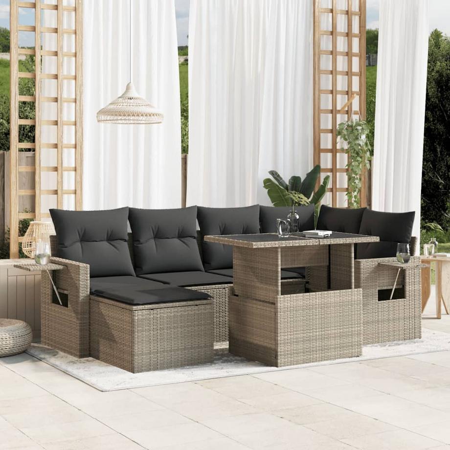 VidaXL set divano da giardino Polirattan  