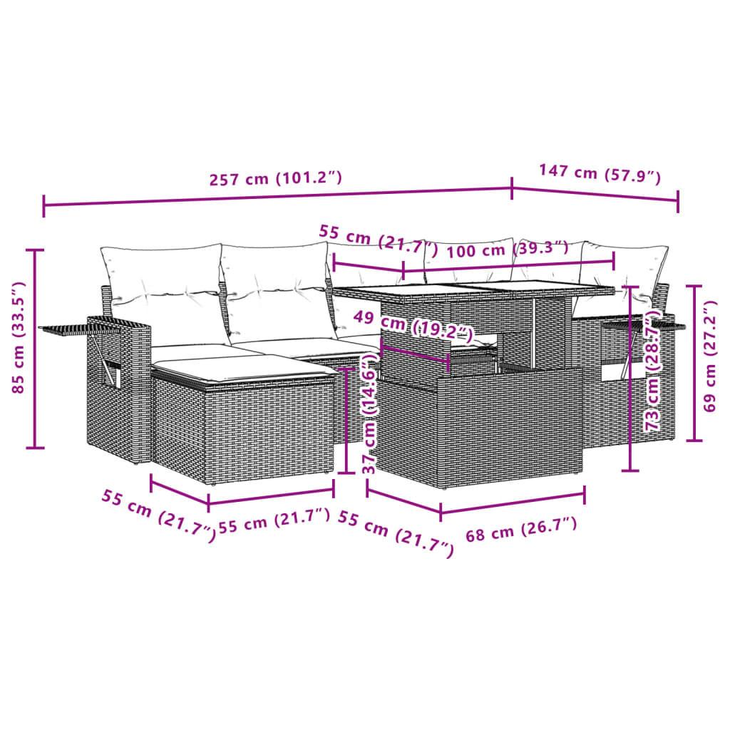 VidaXL Garten sofagarnitur poly-rattan  