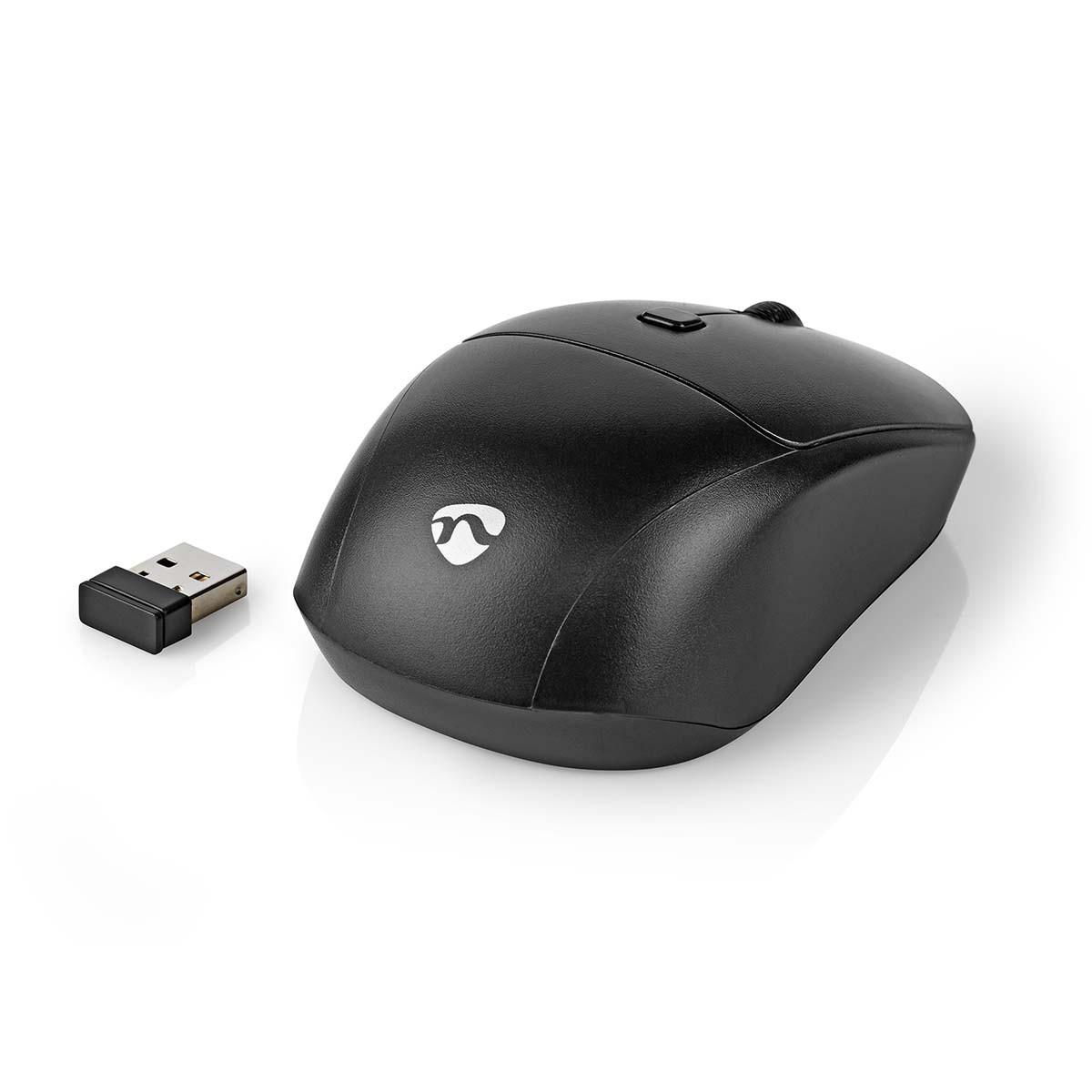 Nedis  Souris et clavier | Sans fil | Connexion souris et clavier : USB | 800 / 1200 / 1600 dpi | DPI réglable | QWERTY | US Layout 