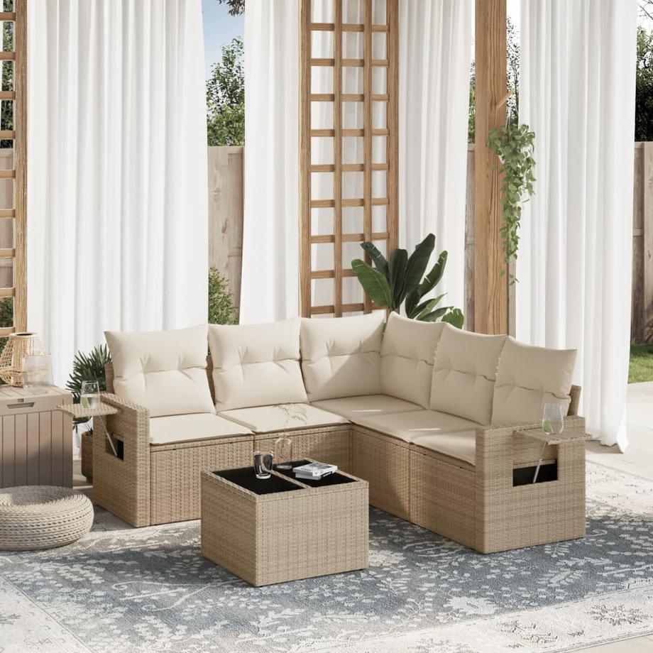 VidaXL Ensemble de canapés de jardin rotin synthétique  