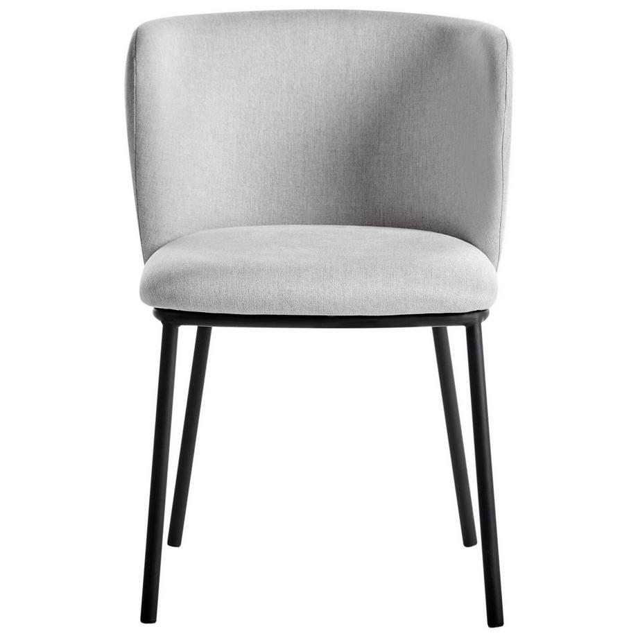 Beliani Set di 2 sedie da pranzo en Tessuto Moderno MINA  