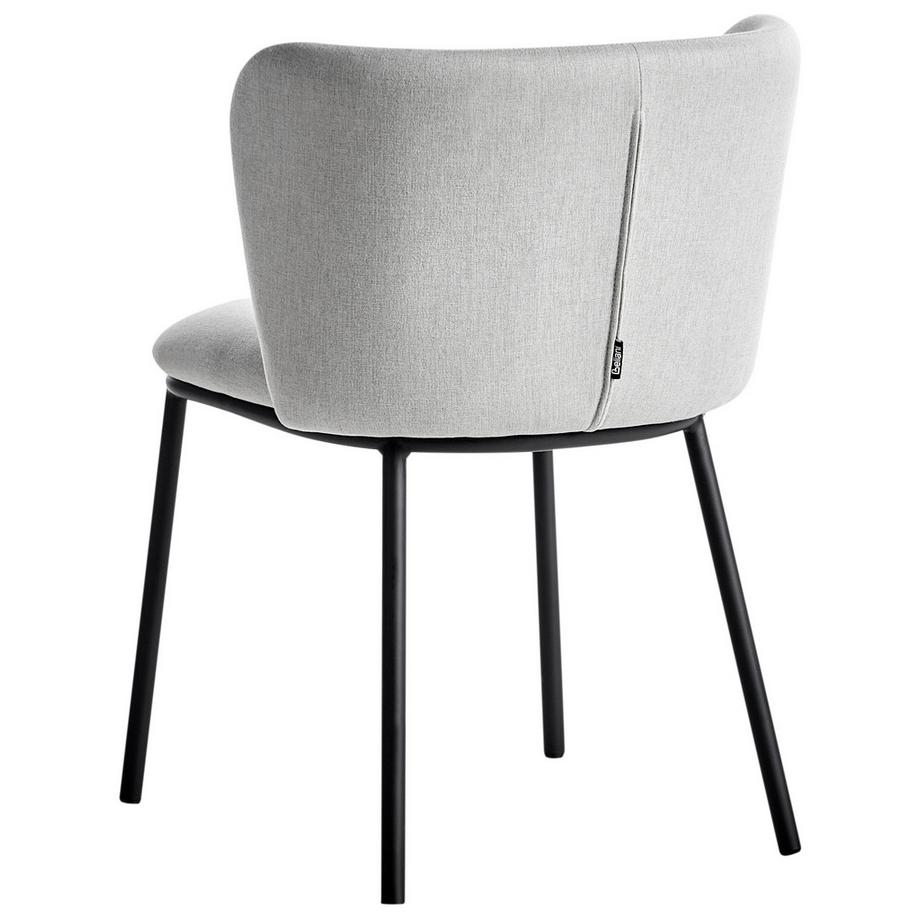 Beliani Set di 2 sedie da pranzo en Tessuto Moderno MINA  