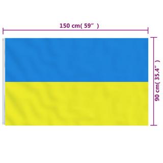 VidaXL  Drapeau de l’ukraine 