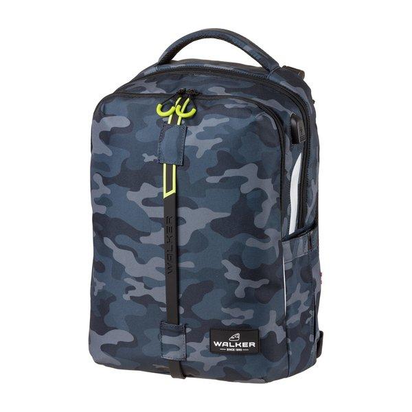 Image of Elite Rucksack Schulrucksack Blau, Camouflage, Grau Polyester