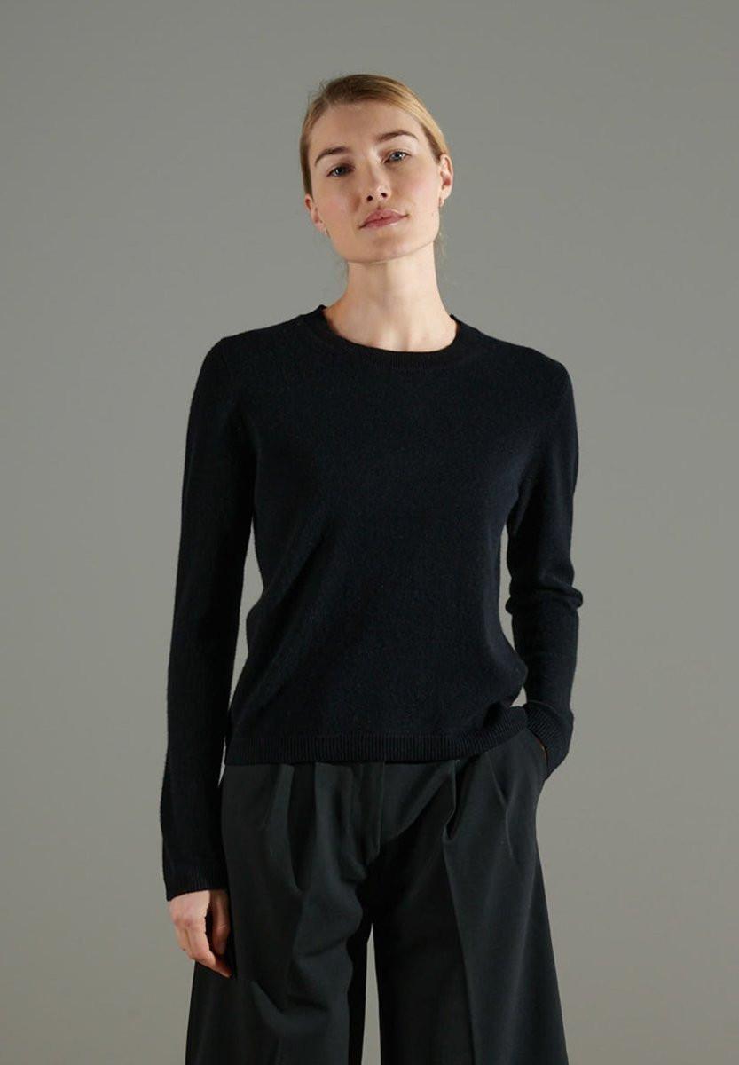 Image of Nami 4 Pullover Mit Rundhalsausschnitt - 100% Kaschmir Damen Schwarz M