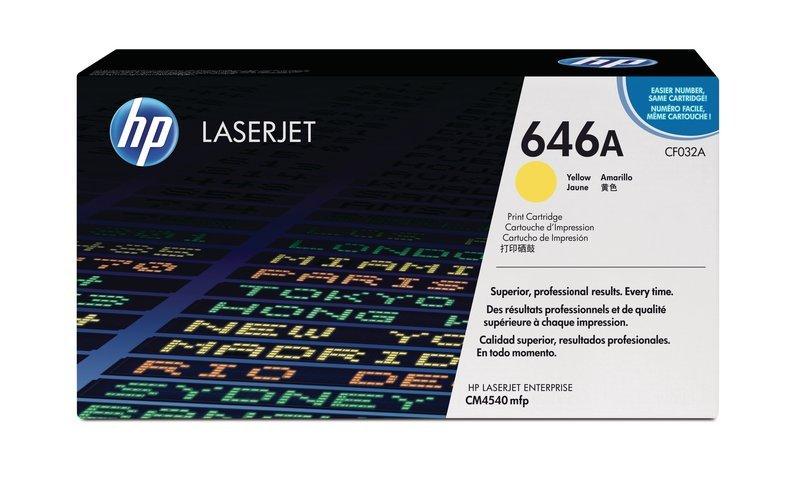 Hewlett-Packard  HP Toner-Modul 646A yellow CF032A Color LJ CM4540 12'500 Seiten 