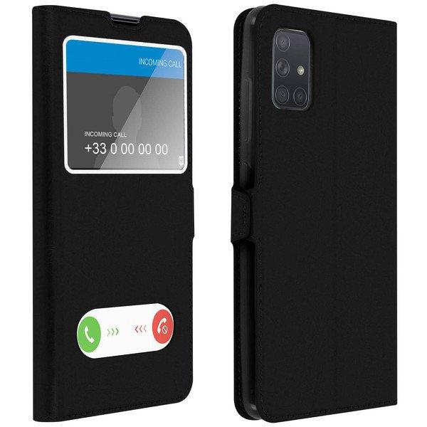 Avizar  Doppelfenster Cover Galaxy A71 Schwarz 