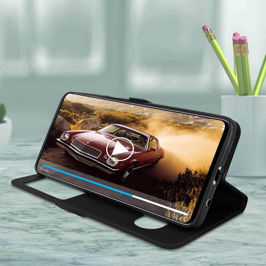 Avizar  Etui Samsung Galaxy A71 Fenêtre - Noir 