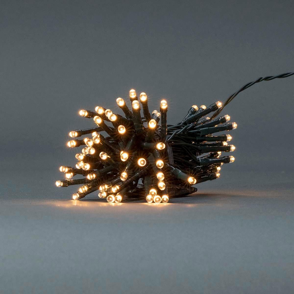 Nedis Weihnachtsbeleuchtung | String | 96 LED's | Warm White | 7.20 m | Lichteffekte: 7 | Indoor oder Outdoor | Batteriebetrieben  