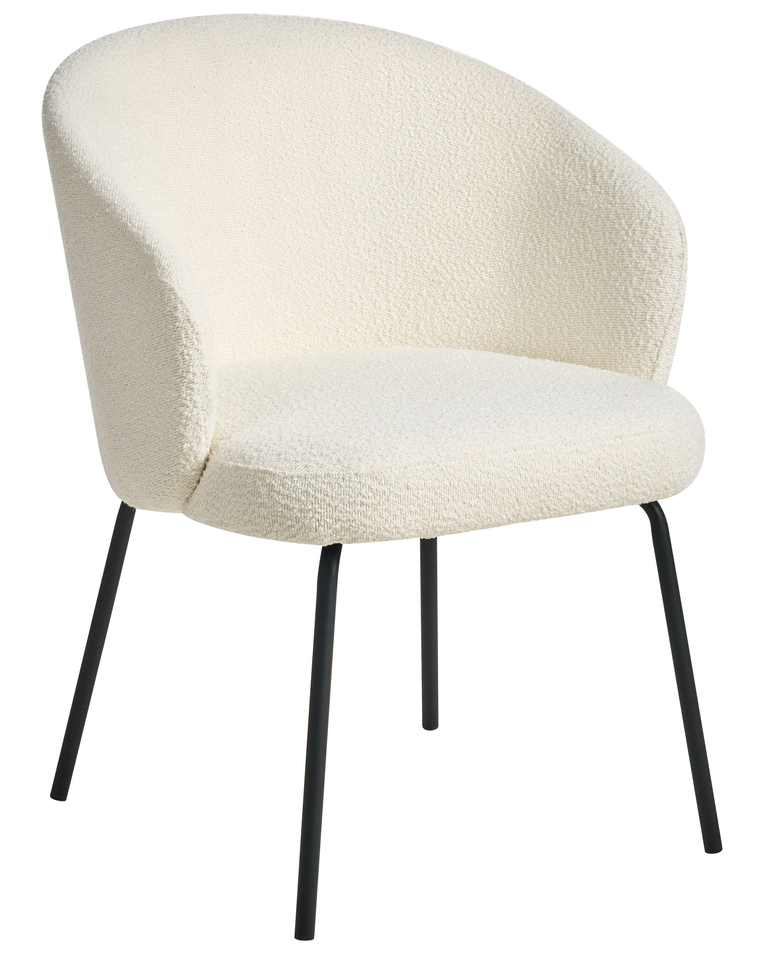 Beliani Lot de 2 chaises de salle à manger en Bouclé Minimaliste LUDDEN  