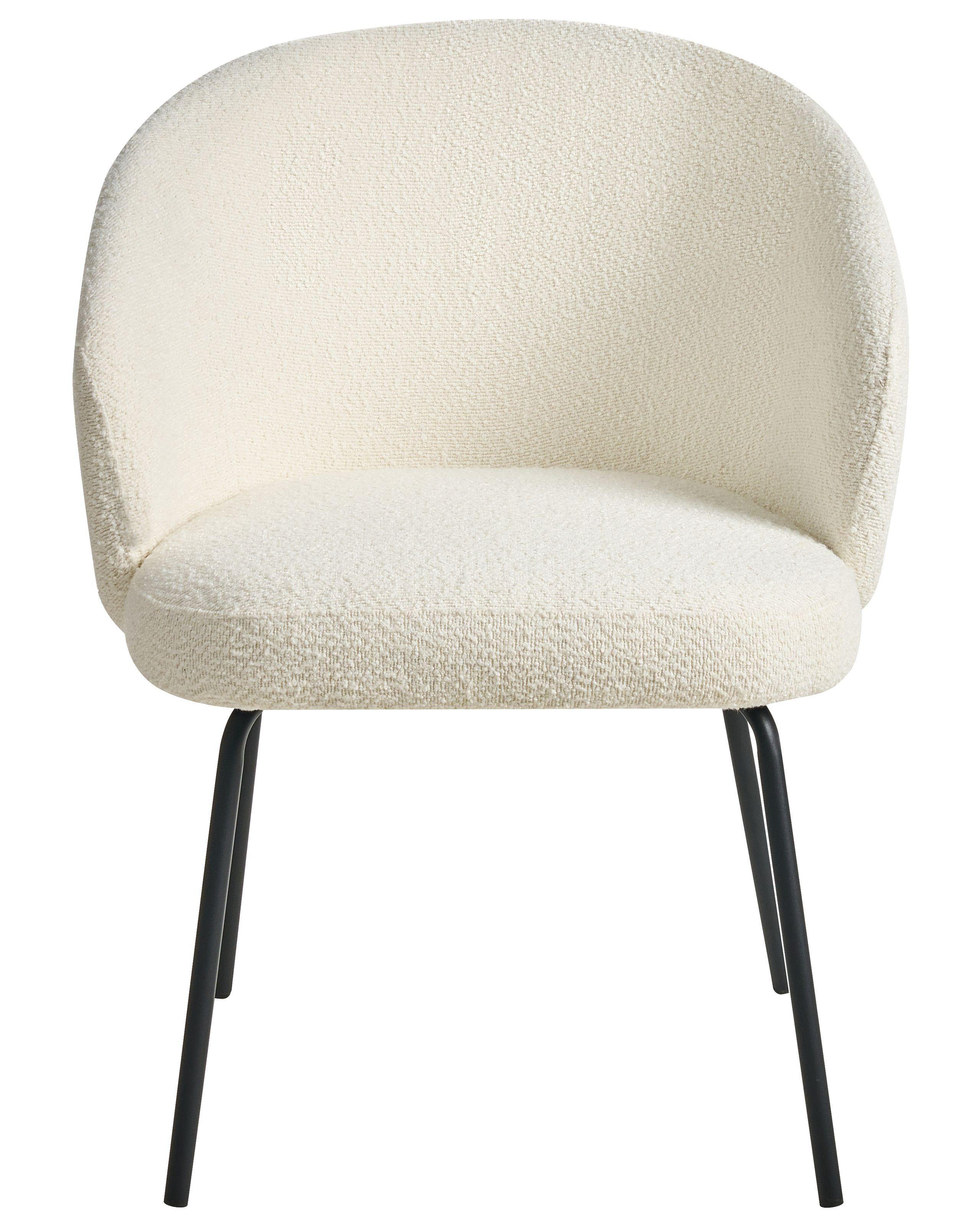 Beliani Lot de 2 chaises de salle à manger en Bouclé Minimaliste LUDDEN  