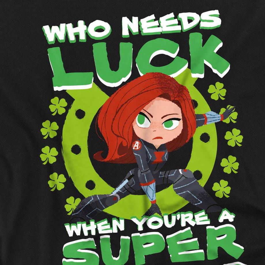 Black Widow T-Shirt St Patrick's Day Lucky  