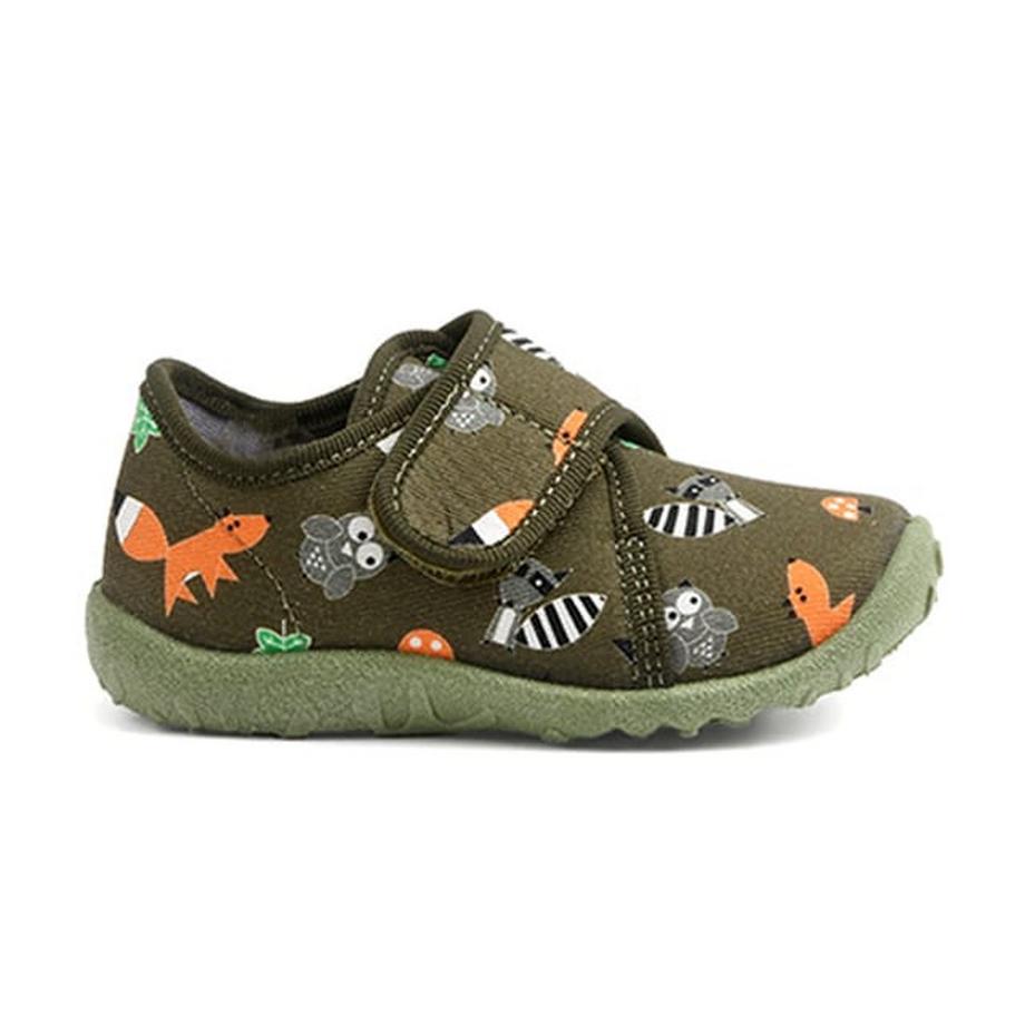Superfit Spotty Tierdruck Klettverschluss Hausschuhe  