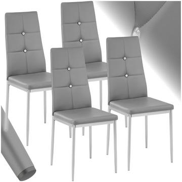 Ensemble de chaises de salle à manger JULIEN rembourré avec revêtement aspect cuir