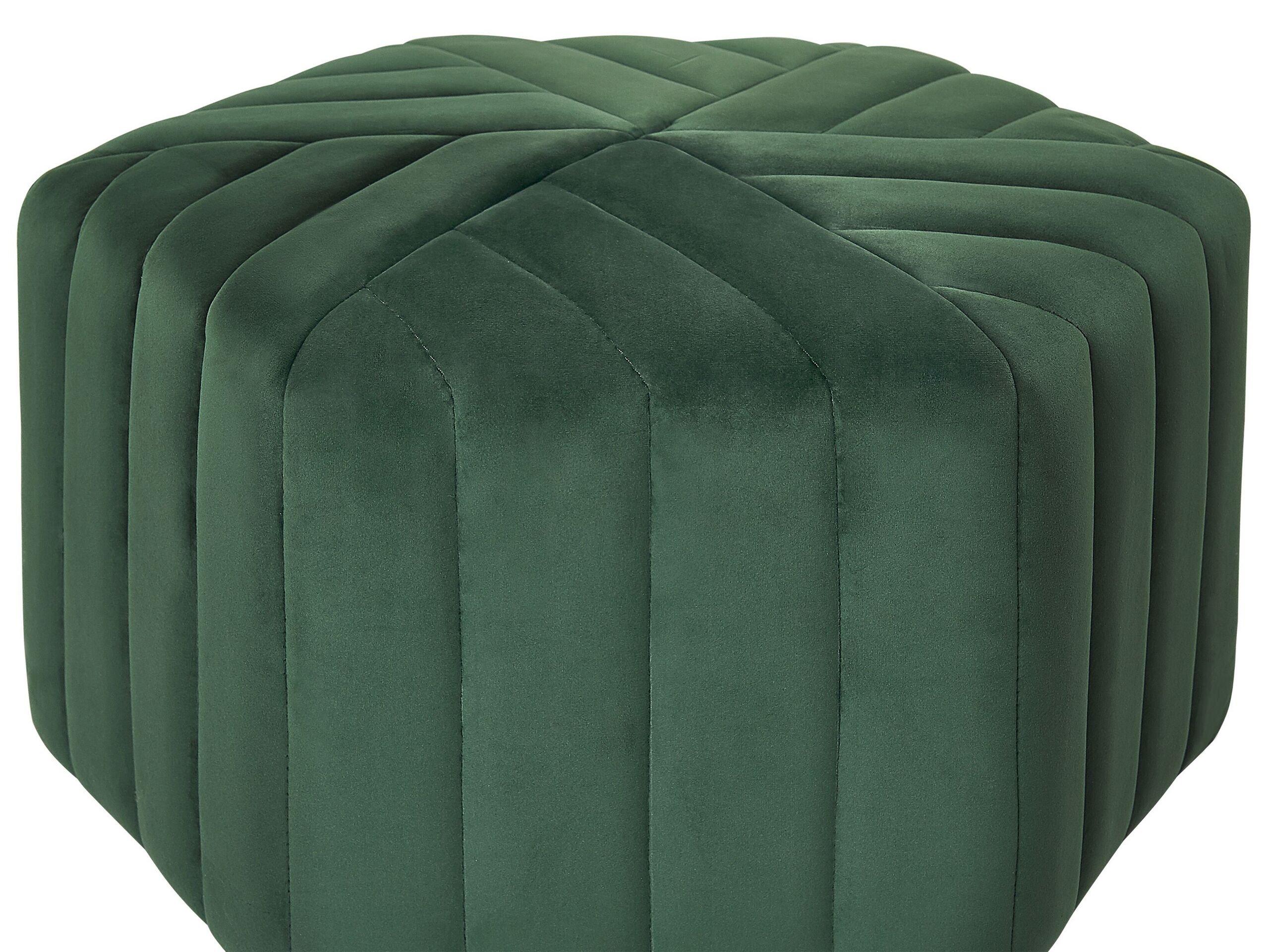 Beliani Pouf en Velours Rétro MURIETTA  