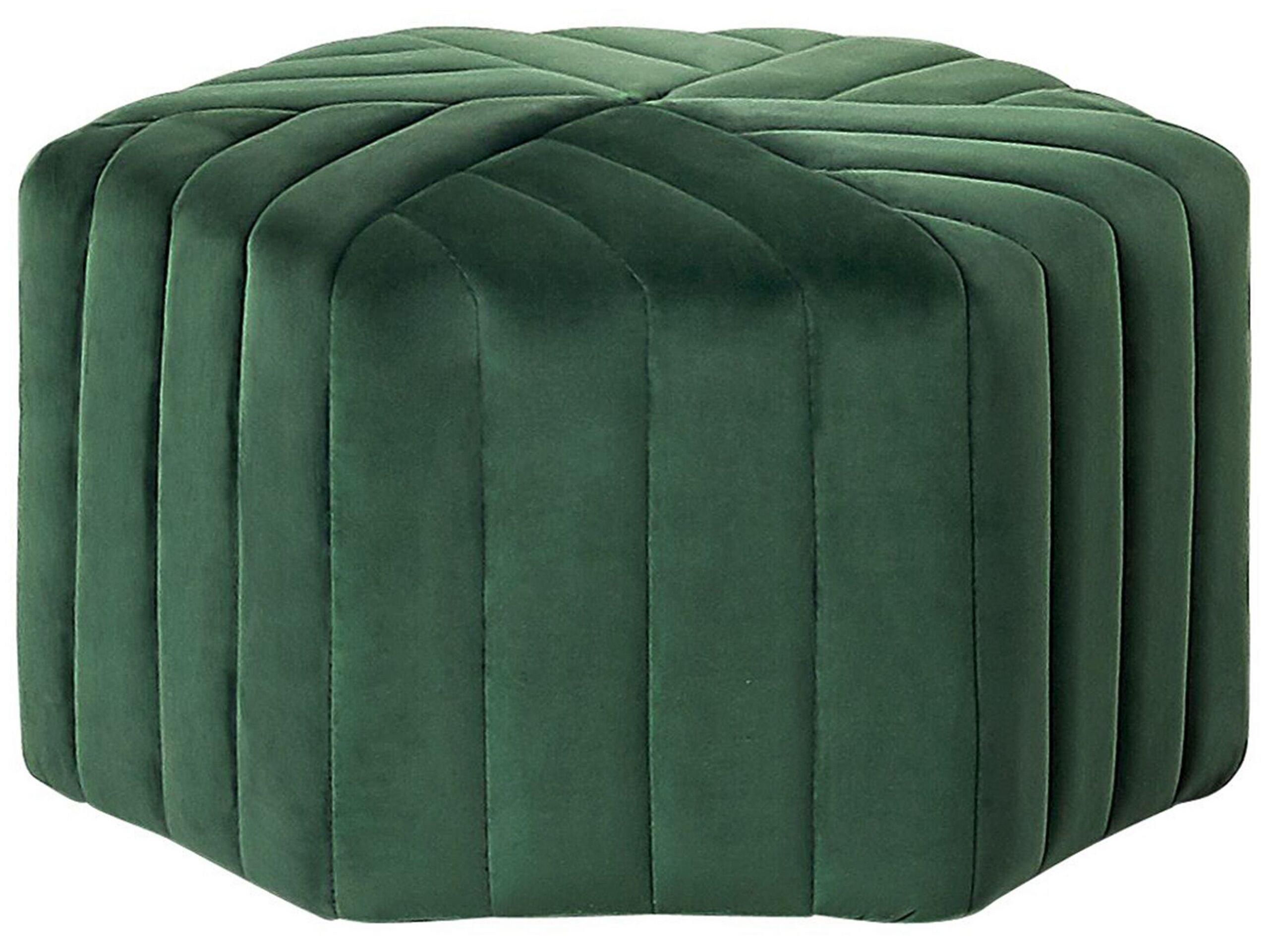 Beliani Pouf en Velours Rétro MURIETTA  